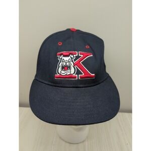 Pro line cap hat TX USA made Fitted baseball cap Medium Blue red K bulldog